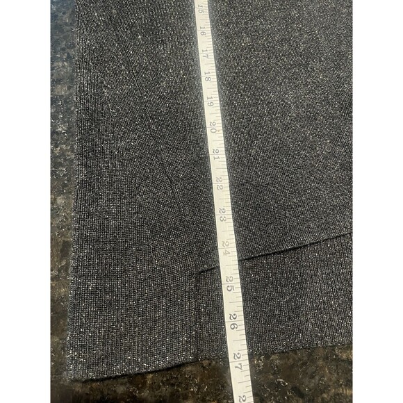 Eileen Fisher Merino Sparkle Wool Boxy Holiday Sweater L Black - Picture 7 of 8